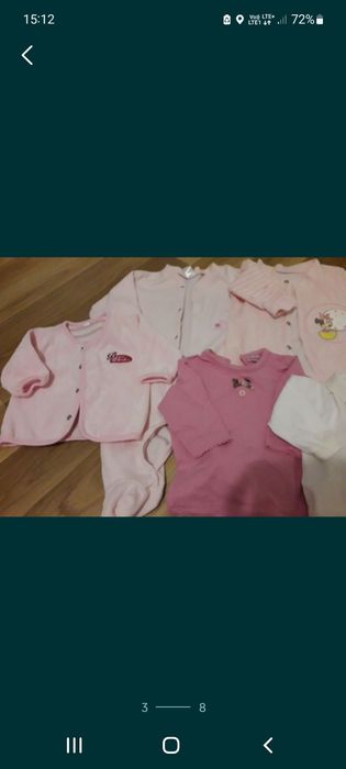 Modna dziewczynka Paka 25szt r.62 śliczne ubranka dla niemowlaka