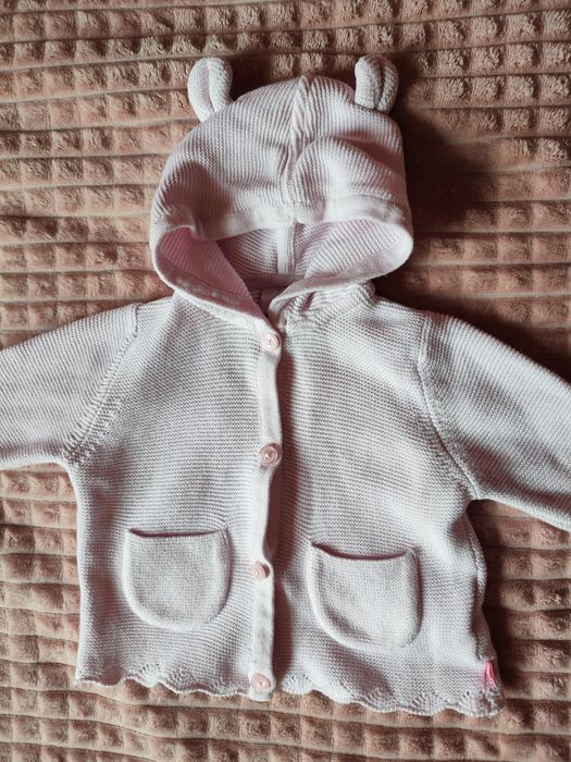 Sweterek z uszkami pudrowy róż Jasper J Conran