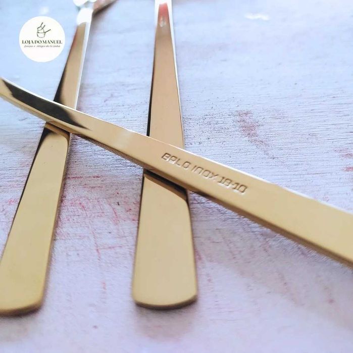 Faqueiro  Dourado BELO INOX BI Nomo Titanium Gold 130 pçs*NOVO*