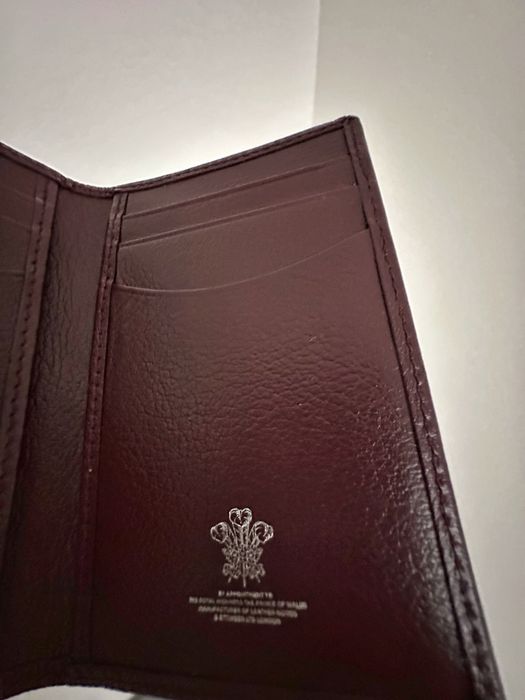 Кредитниця портмоне чоловіче бордове коричневе шкіряне Ettinger London