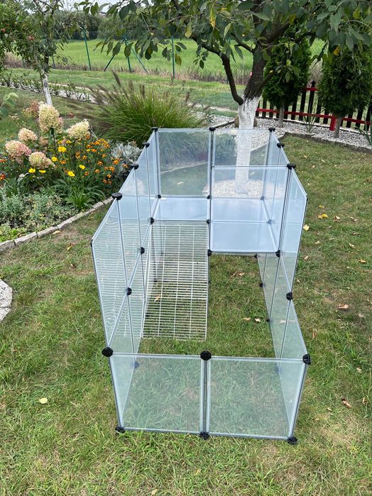 Duża klatka kojec wybieg dla świnki królika zwierząt panelowa NOWA