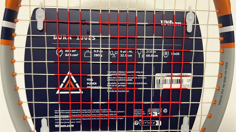 Raquete Ténis Wilson Burn V5 Roland Garros