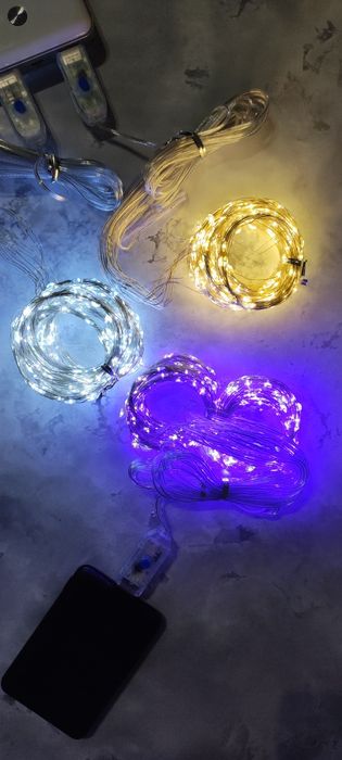 Гирлянда-штора 3*3 от павербанка или USB