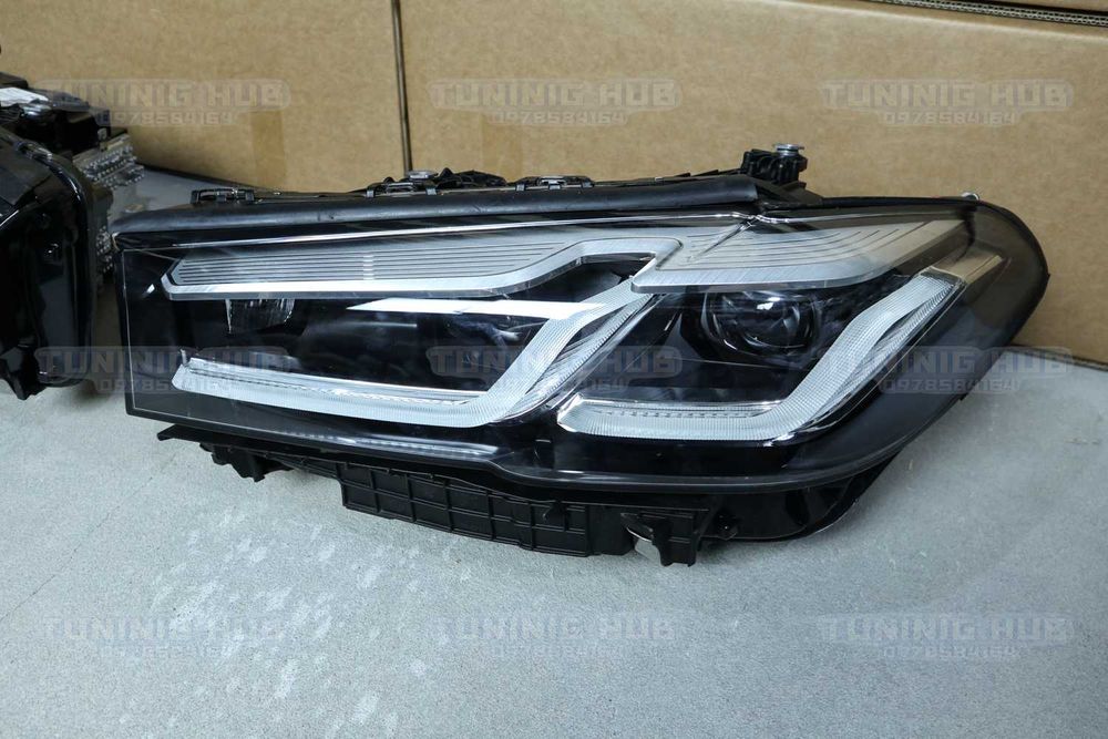 Фары g30 LCI Shadow Line LED рест фари бмв г30 лед m5 f90 фара фул лед