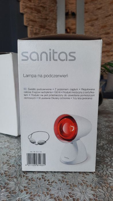 Lampa lecznicza dwie sztuki podczerwień Sanitas SIL 06 100 W
