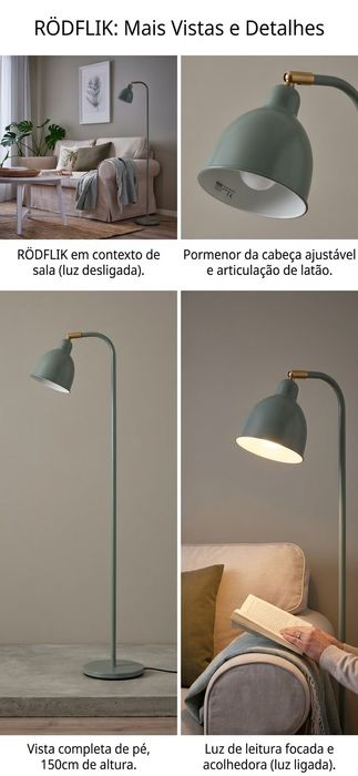 Candeeiro de pé/leitura