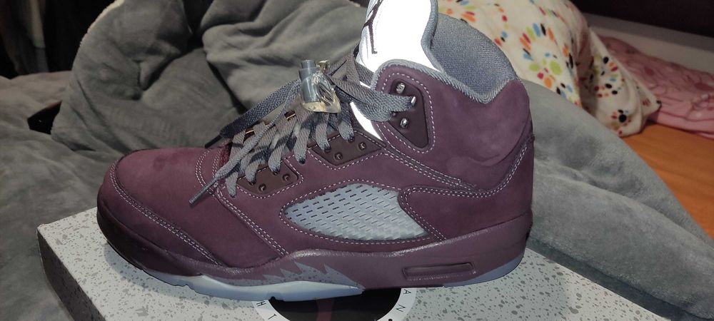 Nike air jordan 5 retro, burgundy