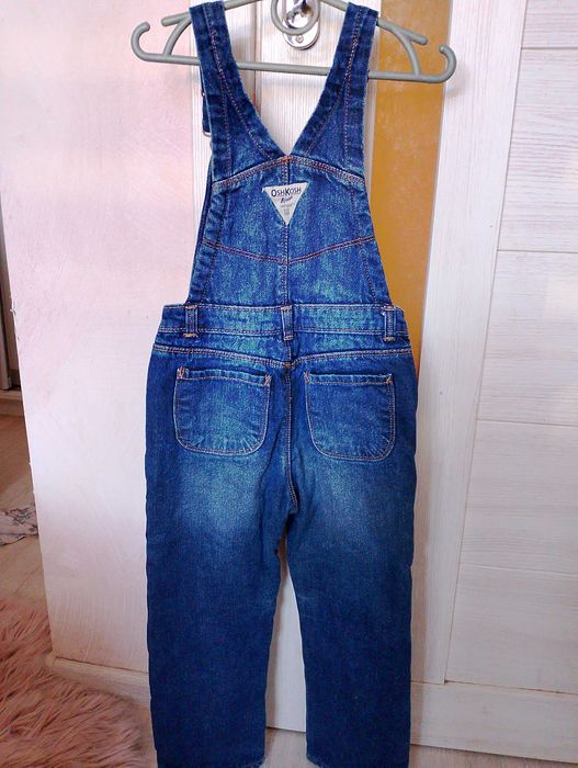 Джинсовий комбінезон на флісі на 3-5 років, osh kosh 5t