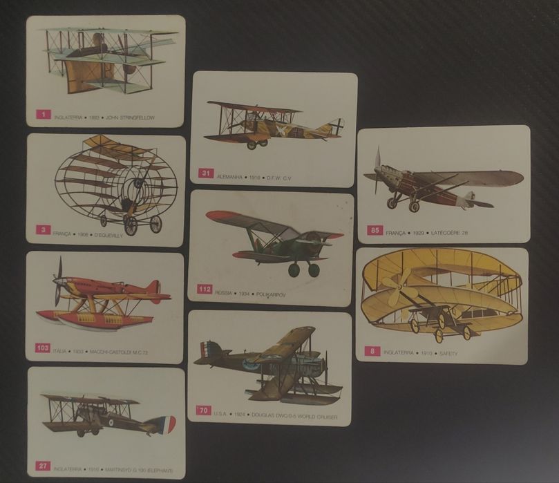 Coleção de calendários de bolso antigos - Aviação