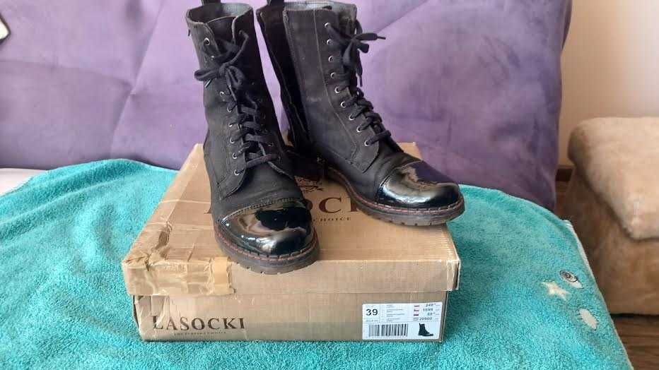 trapery lasocki rozmiar 39 czarne