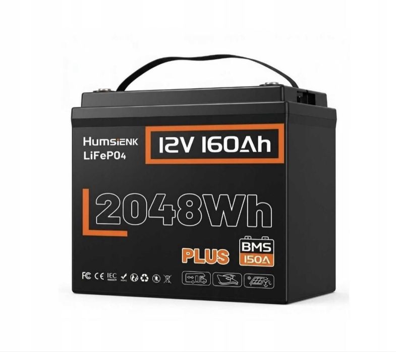 Акумулятор LiFePO4 Humsienk 12V 160Ah (150A BMS) 2048Wh | Новий, в наявності в Києві