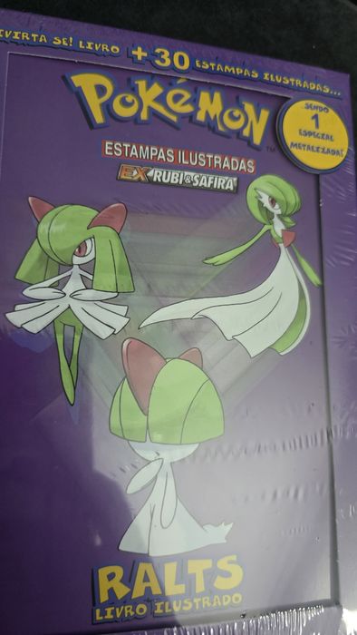 Pokémon deck + livro Estampas llustradas Ruby & Safira- Ralts