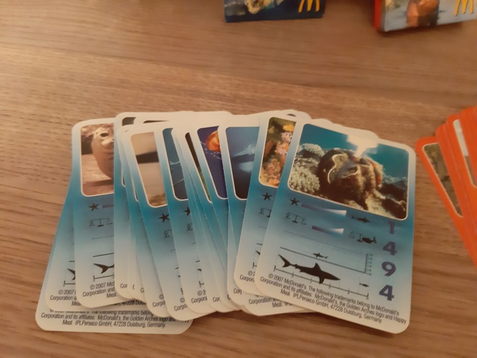 Top Trumps happy meal McDonald kolekcja karty zwierzaki edukacja zesta