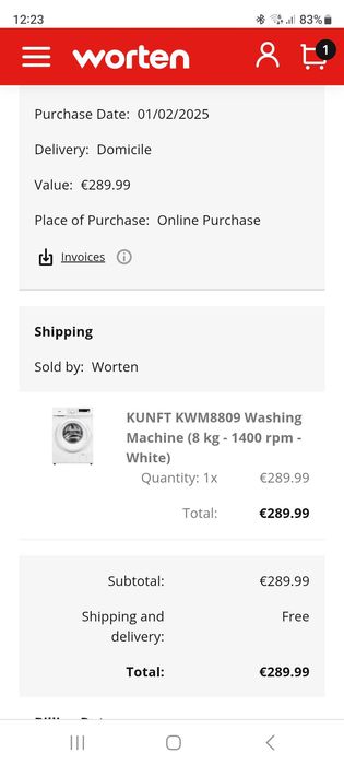 Washing machine like new