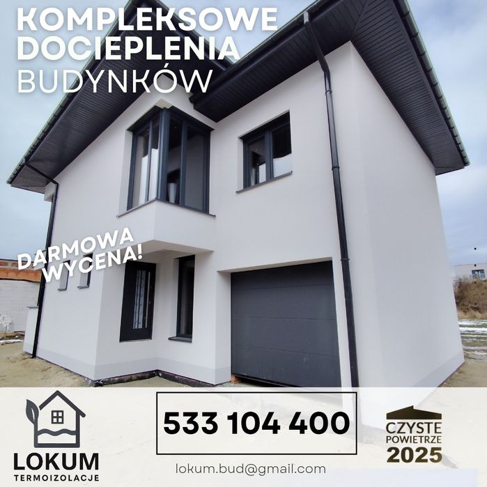 Docieplenia budynków, elewacje,ocieplenia, tynki,  audyt termin 2026