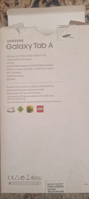 Samsung Galaxy tab A. SM-T385NZSASEK