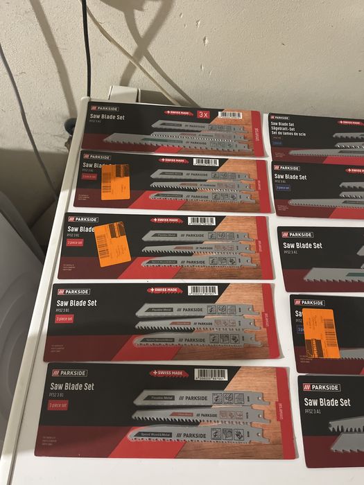 Duzy zestaw 10 blisterow Brzeszczoty Parkside