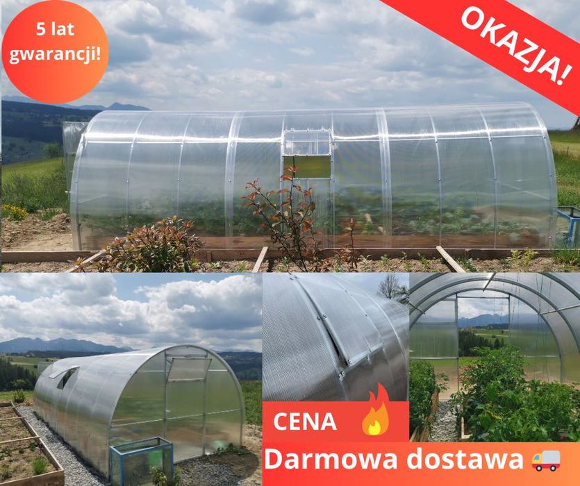 Szklarnia,tunel ogrodowy 2,5x4, 2x5x6 itd, poliwęglan 4mm,6mm, GRATISY