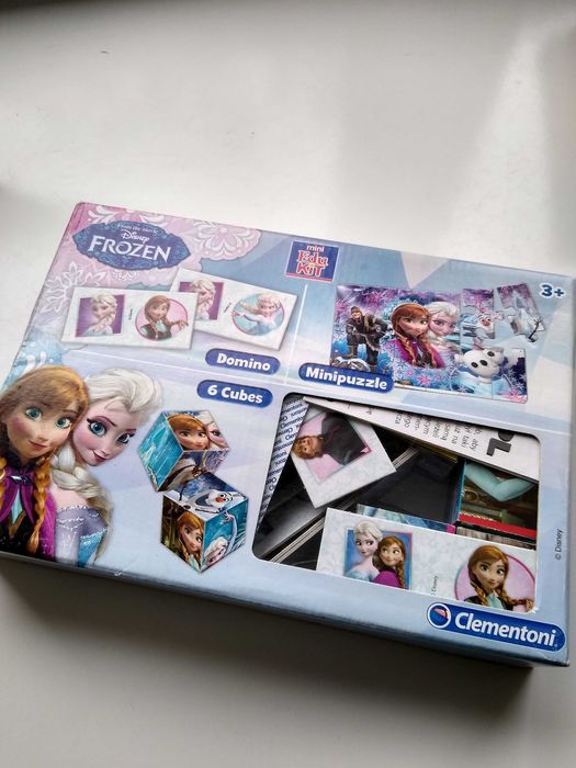 Clementoni zestaw kraina lodu mini puzzle układanka domino