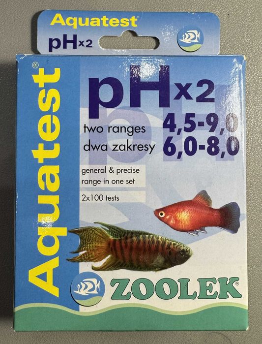 Тест для вимірювання pH (4,5-9,0)/(6,0-8,0) Zolek Aquatest pH x2
