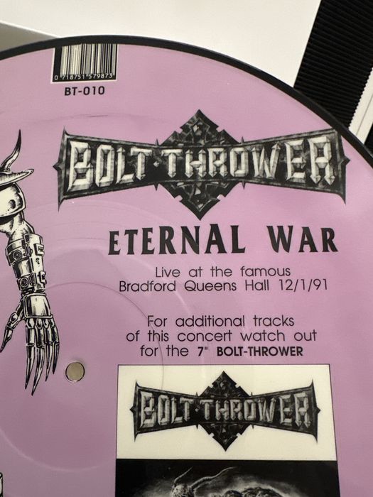 Bolt Thrower - Eternal War 1991 UK picture disc winyl