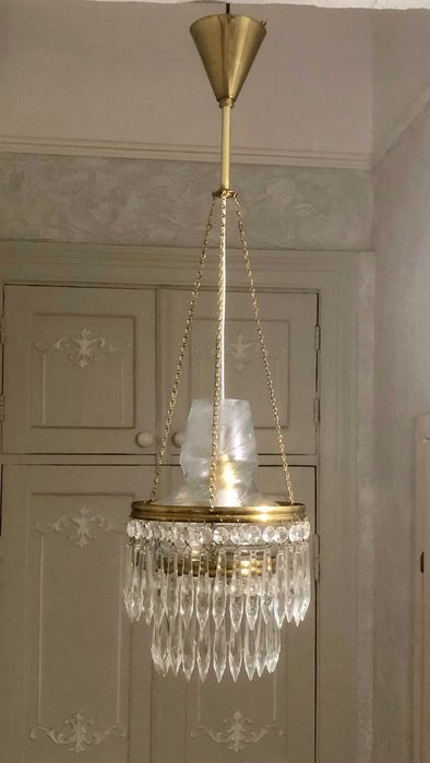 Винтажная  хрустальная люстра