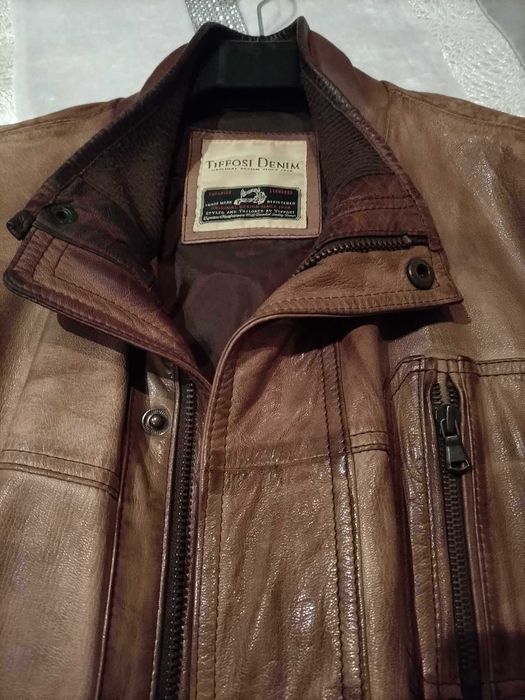 Casaco pele moto Homem - tamanho S/M