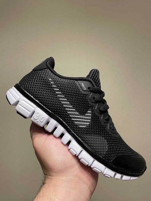Кросівки Nike Free Run 3.0 v3 Black - White premium | Кроссовки Найк чоловічі жіночі