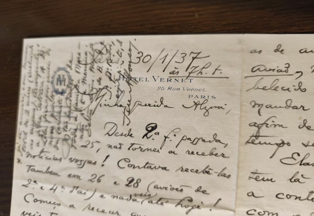 Manuscritos de Amor, 1937 Paris, entre Alzira e Affonso.