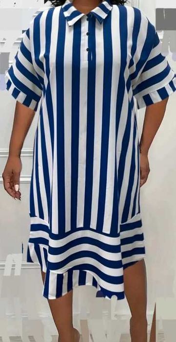 Vestido largo riscas