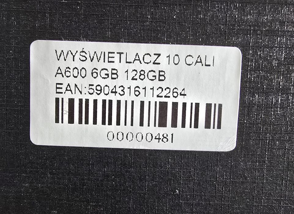 Markowe radio android  PROJACK  A600  6/128 GB - cena sklepowa 1499 zł