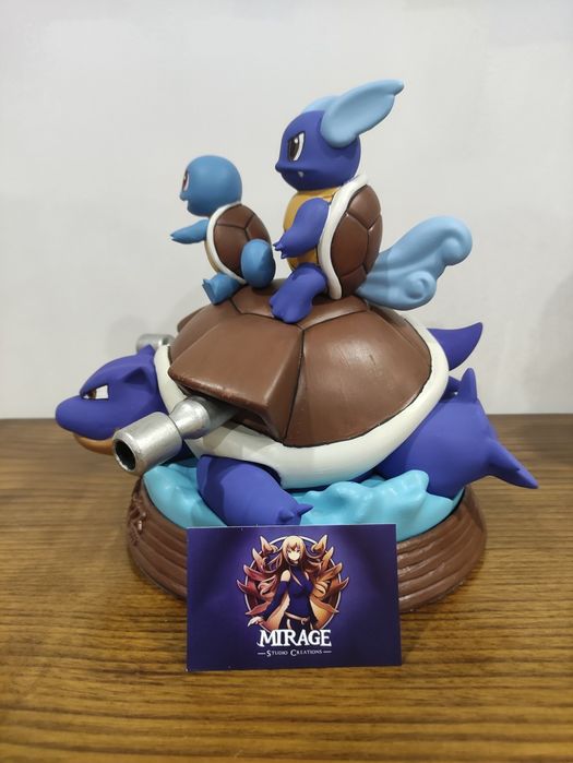 Figura Pokémon Blastoise Wartortle Squirtle 22cm