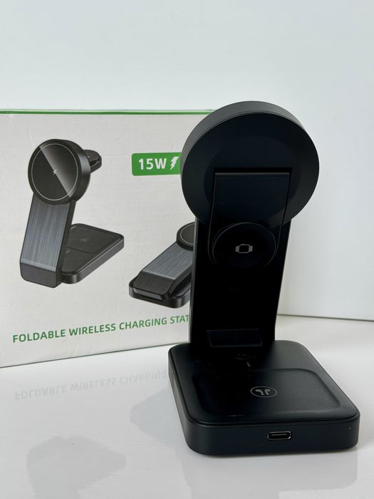 Магнітна бездротова зарядка зарядний пристрій адаптер станція