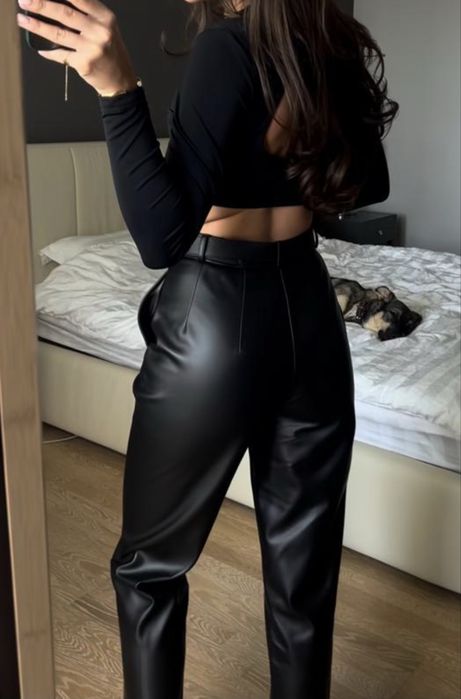 Шкіряні штани брюки Vloria