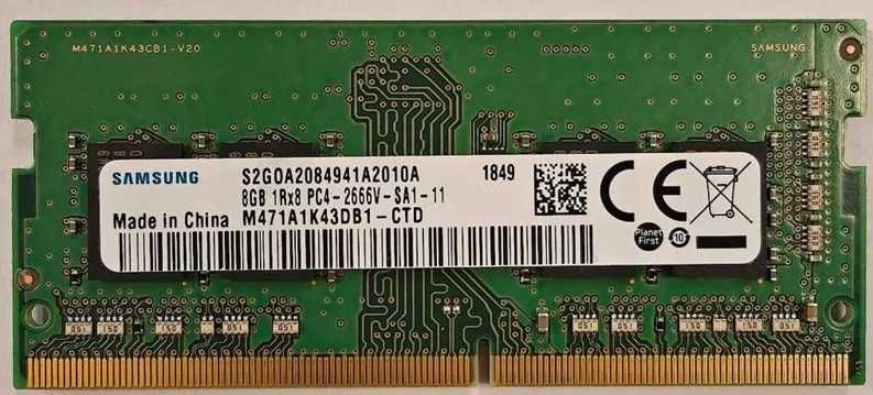Pamięć RAM 8GB DDR4 Samsung M471A1K43C(D)B1-CTD 8GB 1Rx8 PC4 2666 MHz