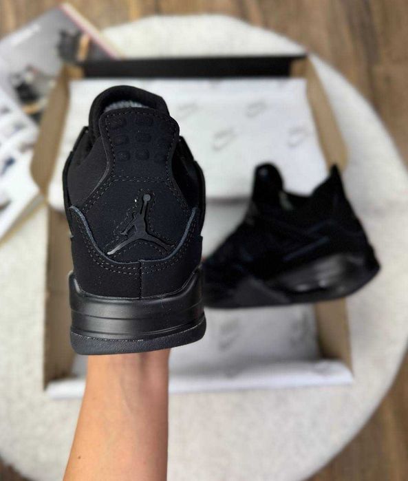 Мужские кроссовки Nike Jordan Retro 4 Black Cat "R1222" Размеры 40-46