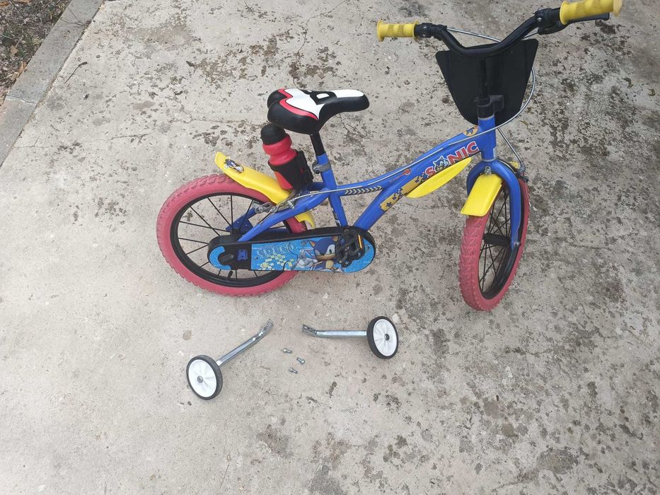 Bicicleta De Criança 16 Polegadas Sonic 5-7 Anos