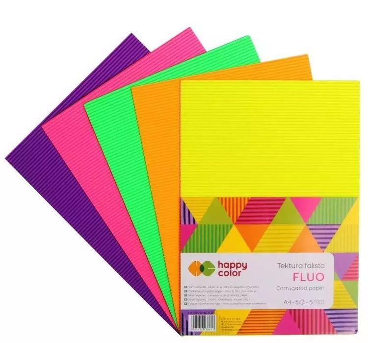 Tektura falista A4/5K Fluo HAPPY COLOR