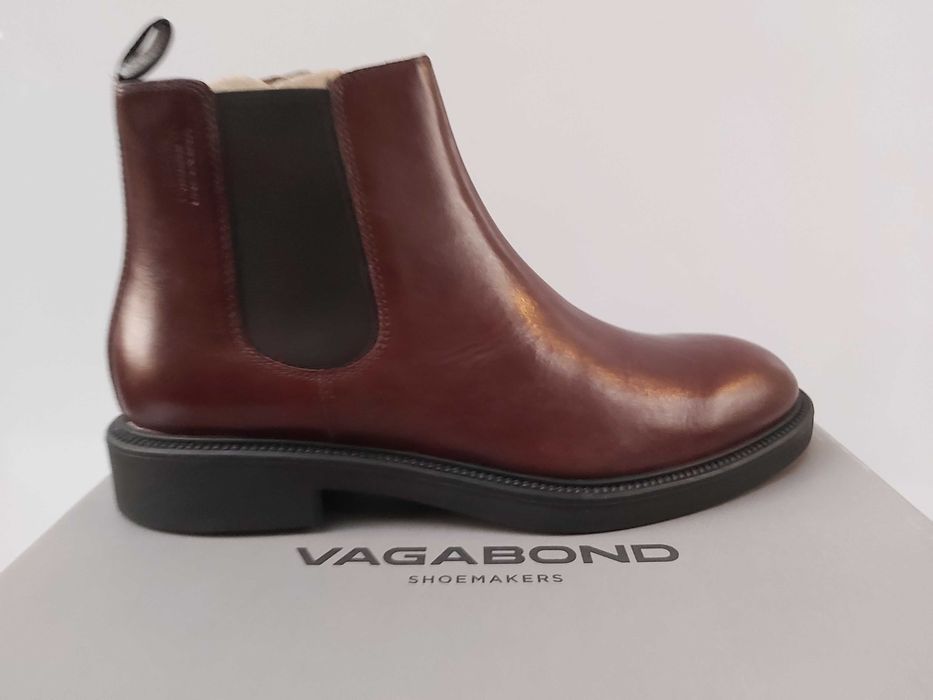 NOWE buty VAGABOND rozmiar 43 brąz botki sztyblety skórzane pólbuty