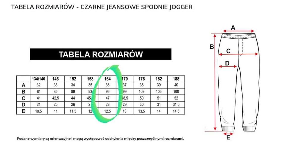 Jeansy chłopak 164