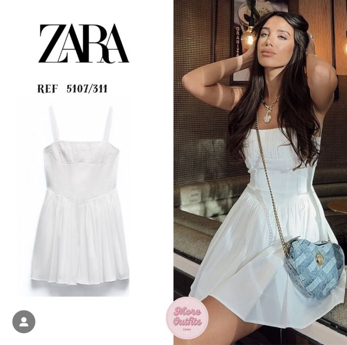 Vestido com saia volume Zara novo!