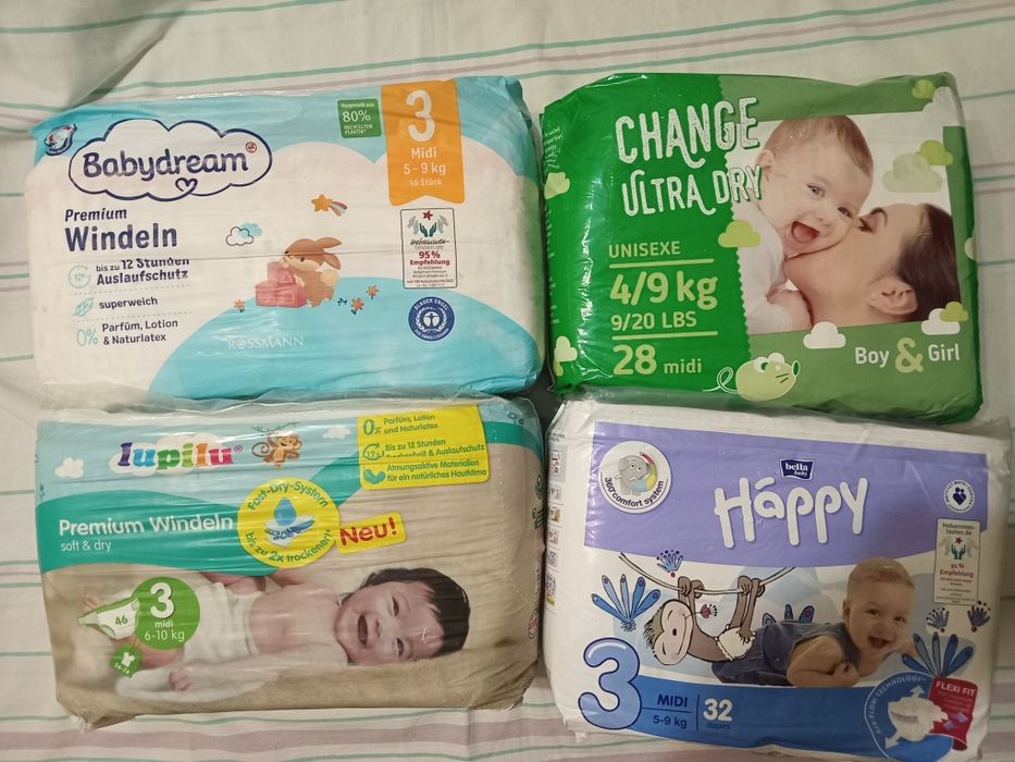 Підгузки дитячі Dinobaby р. 3,6 та інші