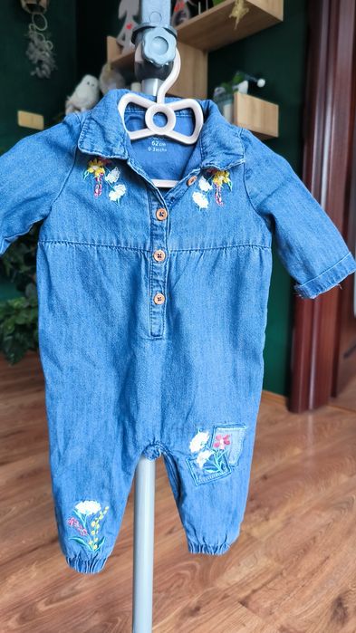 Kombinezon niemowlęcy jeansowy So Cute rozm 62