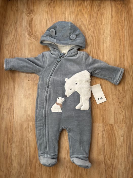 Демісезонний чоловічок, комбінезон C&A 68 розмір 3-6 міс новий з бірко