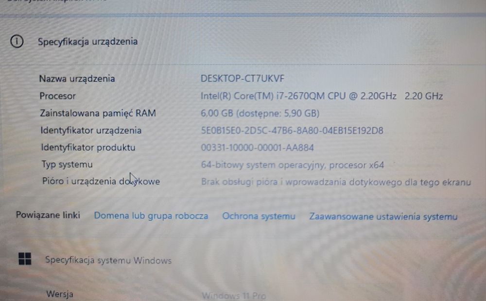 Laptop DELL, Intel I7, 6GB ram, 500GB hdd, 17,3 cala, dwie grafiki