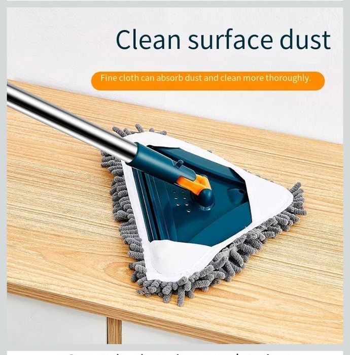 Obrotowy mop  360° z długim uchwytem regulowany, do okien, podłogi etc