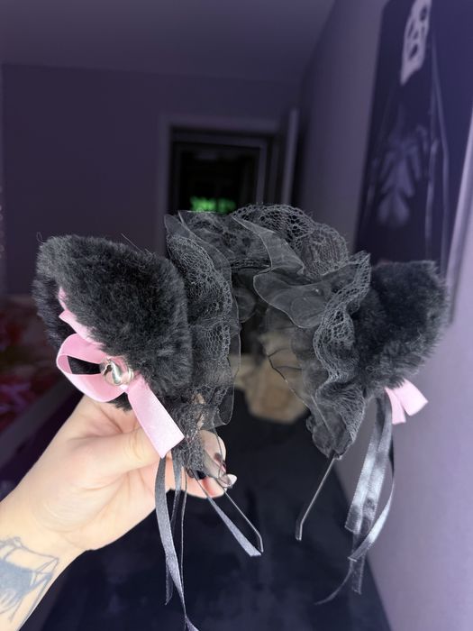 Горничная-кошечка, ушки с колокольчиками