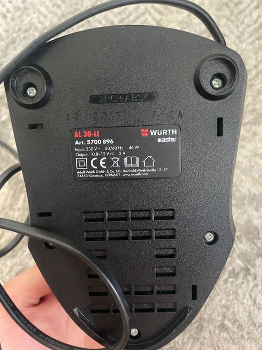 Ładowarka z akumulatorem wurth 12v 2.0 ah