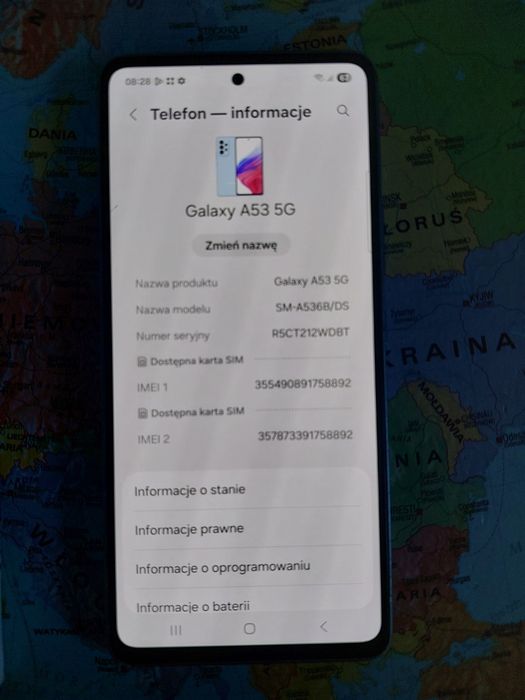 Telefon Samsung Galaxy A53 5G uszkodzony
