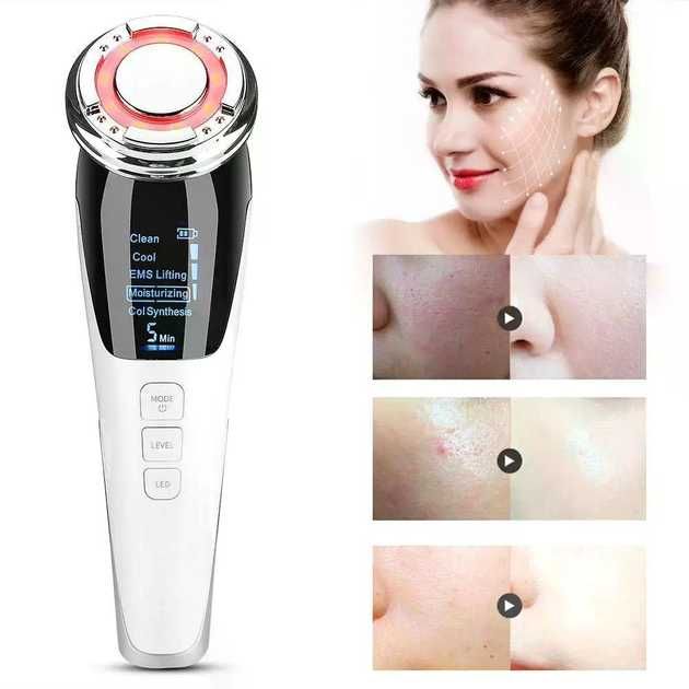 Мікрострумовий RF Lifting масажер для обличчя Skin Lifting 7.0 White